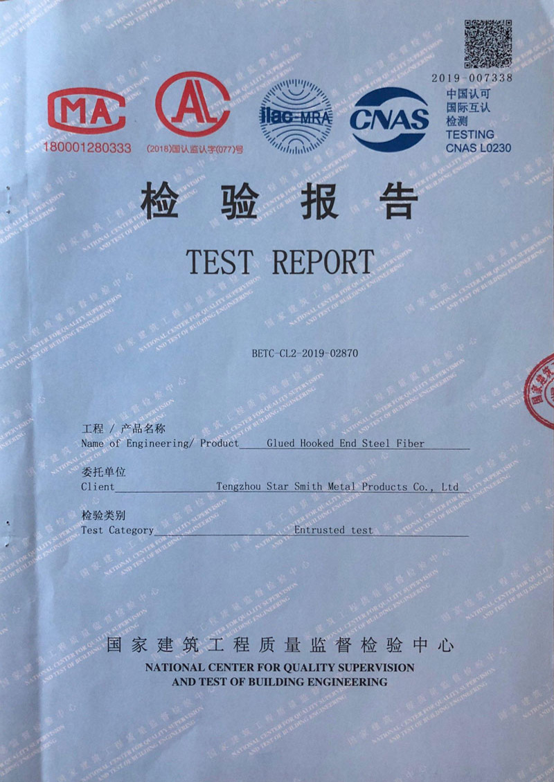 Steel Fiber Test Report